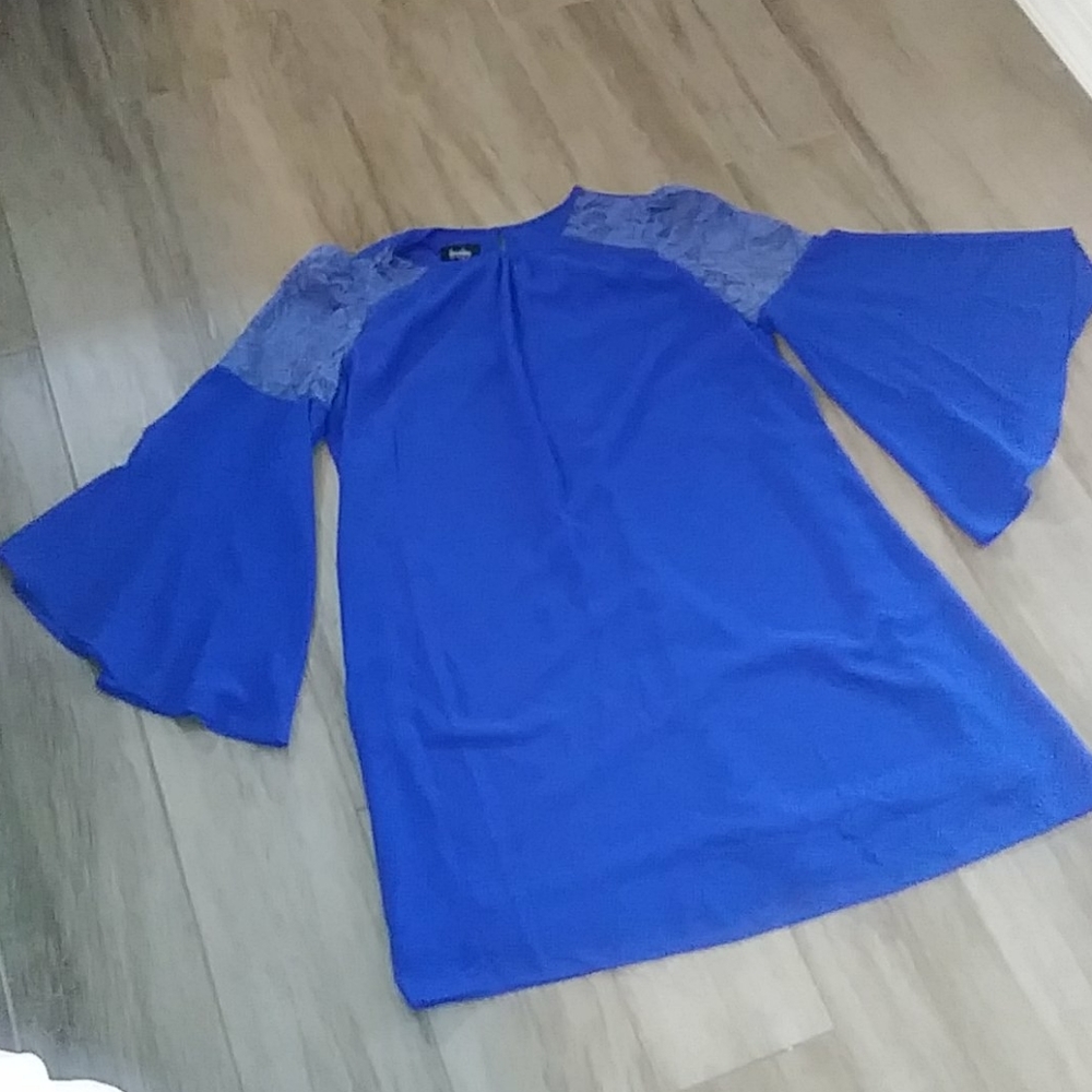 Girls Plus Size Flare Sleeve Dress